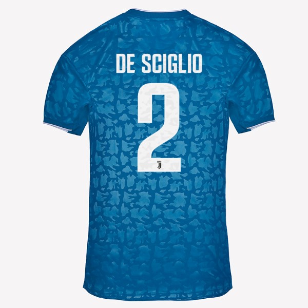 Trikot Juventus NO.2 De Sciglio Ausweich 2019-20 Blau Fussballtrikots Günstig